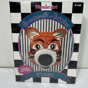 WonderArt Create A Critter Tiger K-145 No Knitting or Crocheting Easy NOS Sealed
